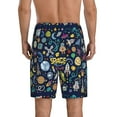 thumbnail image 2 of Balery Colorful Space Men's Cotton Knit Pajama Shorts Waistband & Pockets,Short Pajama Pants-XX-Large, 2 of 8