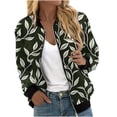 thumbnail image 2 of Ftwytp Zip Up Jacket Women Gym Fleece Sweatshirt Oversized Sports Workout Runing Baseball Coat Long Sleeve Color Blocked Casual Loose Sweater, 2 of 5