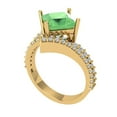 thumbnail image 2 of Solitaire with Accents Engagement Ring for Women - 2.3075ct Simulated Green Diamond in 14K Yellow Gold Promise Ring, 2 of 6