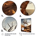 thumbnail image 3 of Designart "Mirage in the Desert II" Floral Floater Framed Canvas Wall Art, 3 of 7
