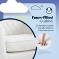 thumbnail image 5 of Serta Ashleigh Modern Office Chair Diamond-Tufted Design White Bonded Leather, 5 of 11