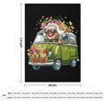 thumbnail image 2 of Old Hippie Woman And Flower Bus Super Soft Blanket Christmas Throw Blanket Flannel Microfiber Blankets for Couch Bed Sofa Fluffy and Warm 30"x40", 2 of 9