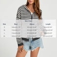 thumbnail image 3 of Gamivast Striped Hoodies for Women Zip up Knit Cardigan Sweaters Long Sleeve Casual Drop Shoulder Fall Outerwear Lightweight Comfy Jackets Khaki S, 3 of 7