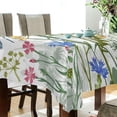 thumbnail image 3 of GZHJMY Herb Wild Flower Tablecloth, Rectangle Waterproof Washable Polyester Table Cover for Picnic Dinner Holiday Party Decor, 60 x 120 Inch, 3 of 7