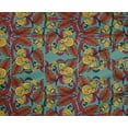 thumbnail image 4 of oneOone Polyester Lycra Fabric Leaves & Floral Block Printed Fabric 1 Yard 56 Inch Wide, 4 of 4
