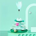 thumbnail image 2 of Turnable Toys For Cats Accessories Tower Tracks With Balls Cat Toy Interactive Intelligence Training With Fun Stick zhangmengya LED, 2 of 2