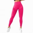 thumbnail image 4 of gvdentm Women's Soft Full Length Leggings High Waist Ankle Length Leggings Pants Tights Winter Leggings for Women (Hot Pink,M), 4 of 6