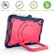 thumbnail image 4 of Allytech Case Fits for iPad Mini 6 8.3" 2021, iPad Mini 6th Gen Case for Kids, Hard PC + TPU Hybrid Shockproof 360 Rotatable Grip Handle Foldable Stand Shoulder Strap Cover with Pen Holder, Rose+Navy, 4 of 9