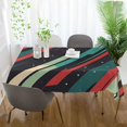 thumbnail image 3 of Yayeee Tablecloths 60" x 60" Rectangle Wrinkle Resistant Party Table Cover, Abstract Stripes, 3 of 8