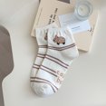 thumbnail image 1 of Cartoon Capybara Little Bear Chaussettes Été Fines en Coton Tube Court Mignonnes Édition Coréenne Rouge Internet Chaussettes Bateau Printemps Automne 2, 1 of 4