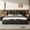 Black, variant on Christopher Knight Home Luxury PU Upholstered Queen Bed Frame with Wingback Headboard, Dark Green