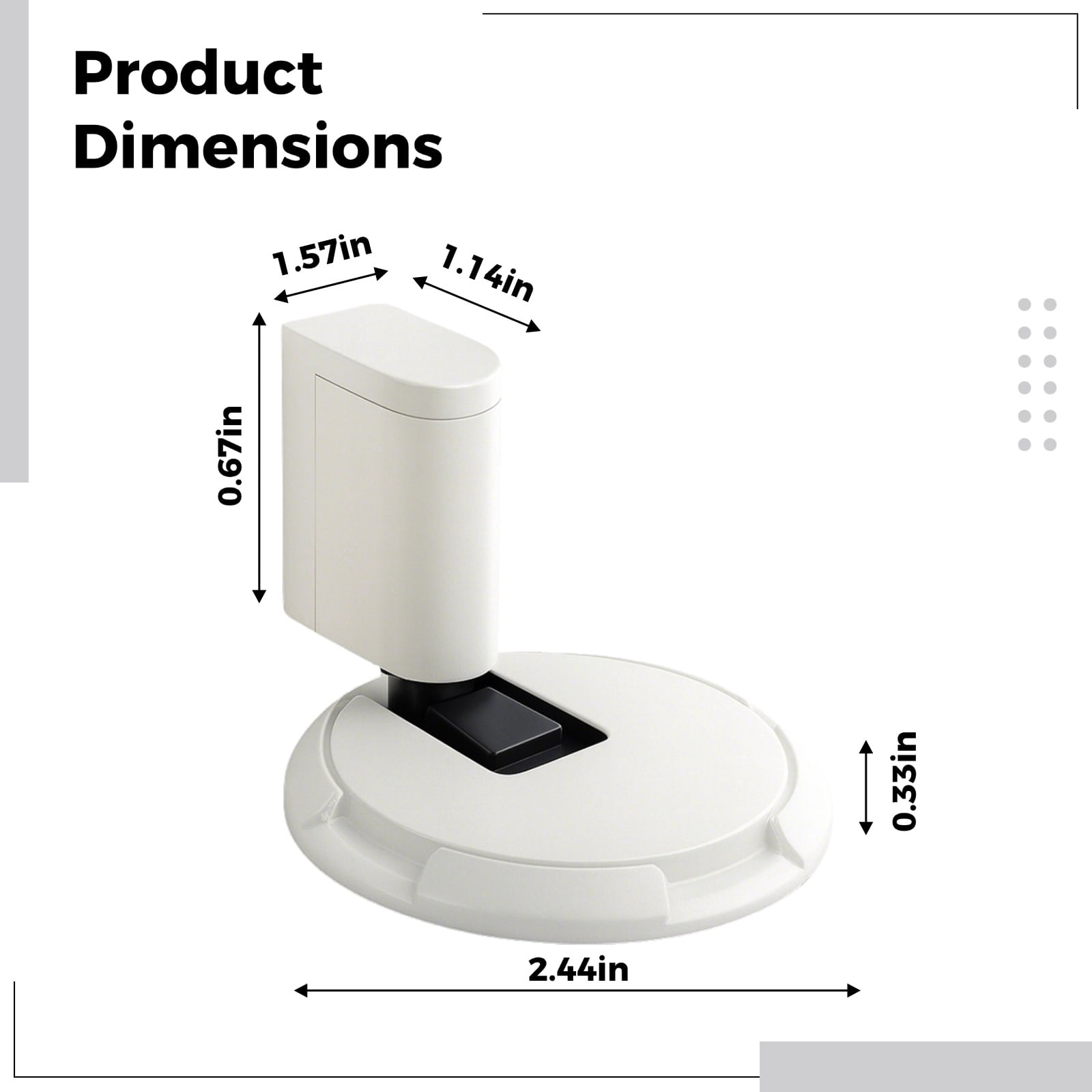 3 Pack Heavy Duty Floor Door Stops, No Drilling Mechanical Door Stopper with Adjustable Height, Windproof Zinc Alloy Door Holder for Home Office, White