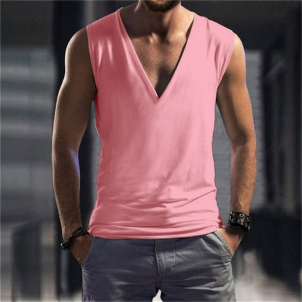 Ketyyh-chn99 Mens Tank Tops Loose Fit Workout Shirts Beach Tank Tops for Men  Sleeveless Summer Tops Mens Beach Wear Red,3XL 