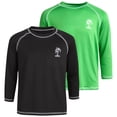 thumbnail image 2 of iXtreme Boys Rash Guard - 2 Pack Quick Dry UPF 50+ Sun Protection Swim Shirt for Boys (4-18), 2 of 7