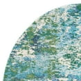 thumbnail image 3 of SAFAVIEH Madison Flowers Vintage Abstract Area Rug, Green/Turquoise, 6'7" x 6'7" Round, 3 of 7