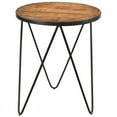 thumbnail image 2 of Home Square Solid Wood Round End Table in Brown Finish - Set of 2, 2 of 4