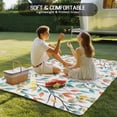 thumbnail image 4 of Teal Orange Eucalyptus Outdoor Rug for Patio/Deck/Porch, Non-Slip Large Area Rug 5 x 8 Ft, Weeping Botanical Leaves Indoor Outdoor Rugs Washable Area Rugs, Reversible Camping Rug Carpet Runner, 4 of 8