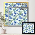 thumbnail image 4 of Designart 'Blue Cornflowers With Green Leaves On White I' Traditional Framed Art Print, 4 of 4