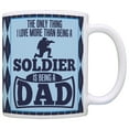 thumbnail image 1 of ThisWear Fathers Day Mug Only Thing Love More Than Being a Soldier is a Dad Coffee Mug Argyle, 1 of 4