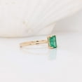 thumbnail image 2 of Natural Emerald Gemstone Ring, Emerald Cut Ring, 925 Yellow Gold Plated Sterling Silver Ring Wedding Gift For Him, 2 of 5