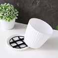 thumbnail image 4 of 5-Pack Black Plastic Flower Pot Risers with Ventilated Base for Plant Drainage and Stability, 3 Sizes, 4 of 6
