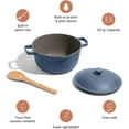 Perfect 5.5 Qt. Nonstick Ceramic Sauce Pan with Lid Versatile