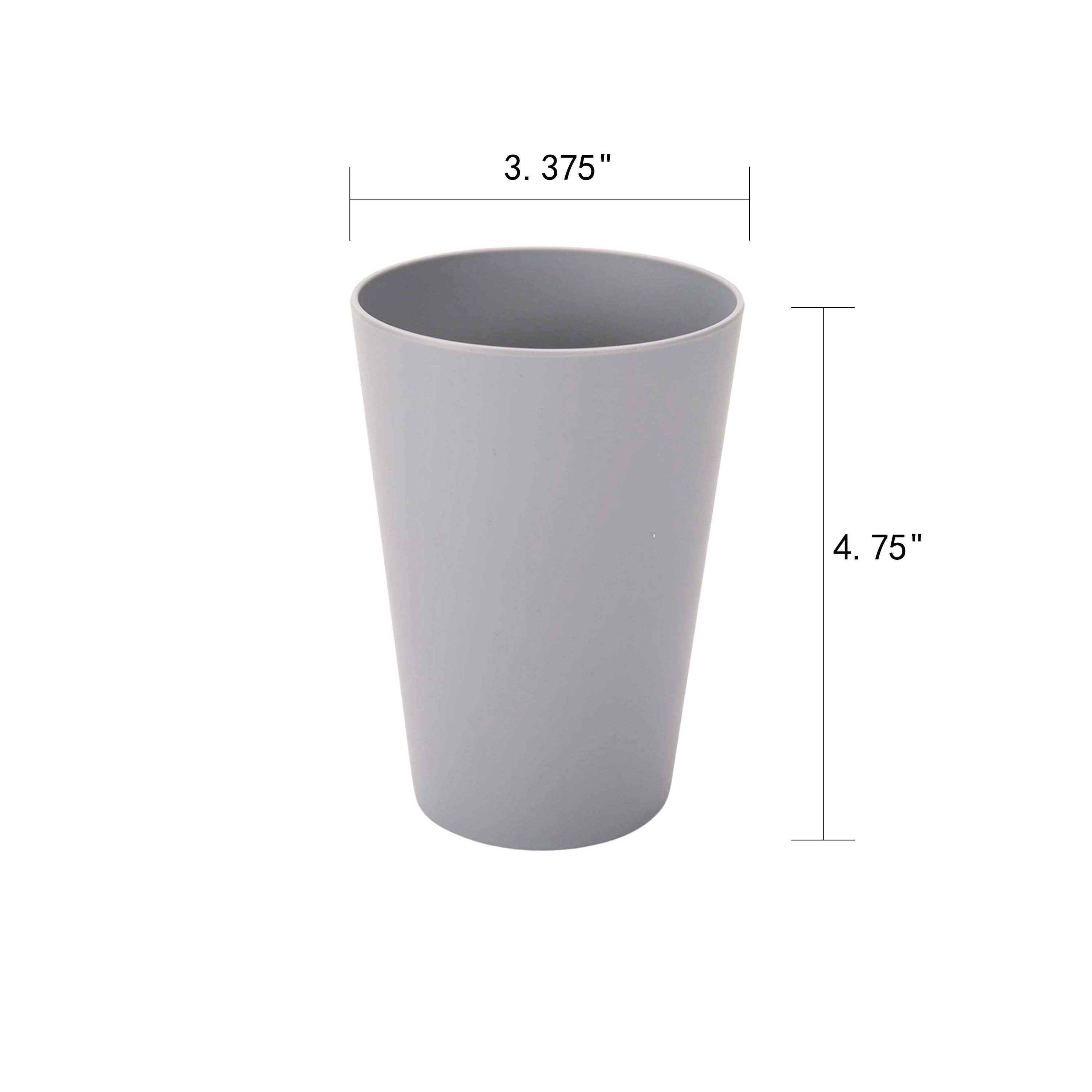 Your Zone Grey 15-Ounce Plastic Cup, Single Piece Tumbler