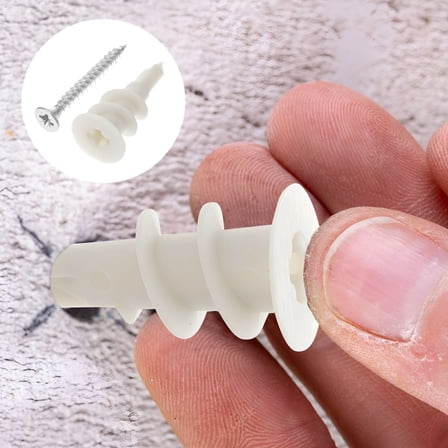 TALENO Self Tapping Drywall Anchor Heavy Duty Nylon 20 Sets White