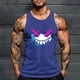 thumbnail image 1 of Camiseta sin mangas de cuello redondo para hombre, con estampado de Halloween, cuello redondo, estilo informal, deportiva, para hombre, 1 of 5