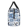 thumbnail image 3 of Men'S And Women'S Universal Portable Lunch Bag Large Hand Insulated Lunch Bag 10.4×8.6in For Picnicdaily Go Out To Play And Work Aliceblue Geometric Patterns_2, 3 of 8