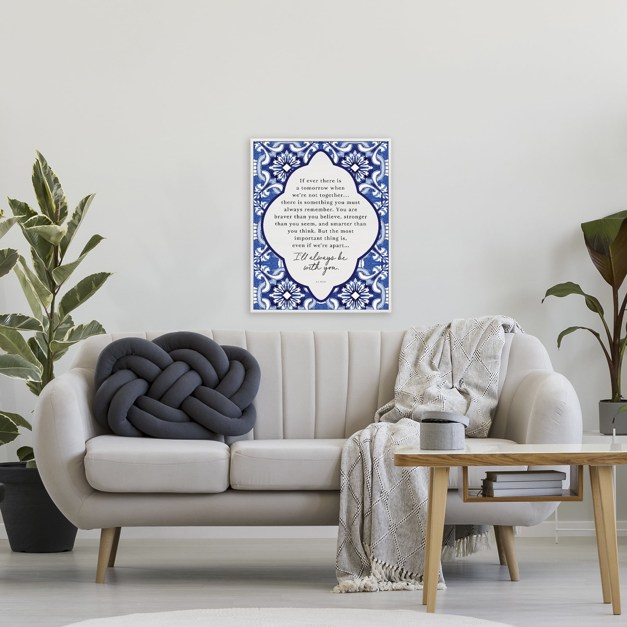Always Be With You Inspiration White Framed Giclee Art, design by Lettered and Lined