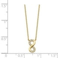 thumbnail image 2 of 14K Yellow Gold Infinity Symbol Cubic Zirconia with 2In Extender Necklace, 2 of 6