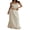Ivory, variant on Women's 2 Piece Skirt Outfits Sleeveless Ruffle Trim Camisole Long Tie Up Skirt Set