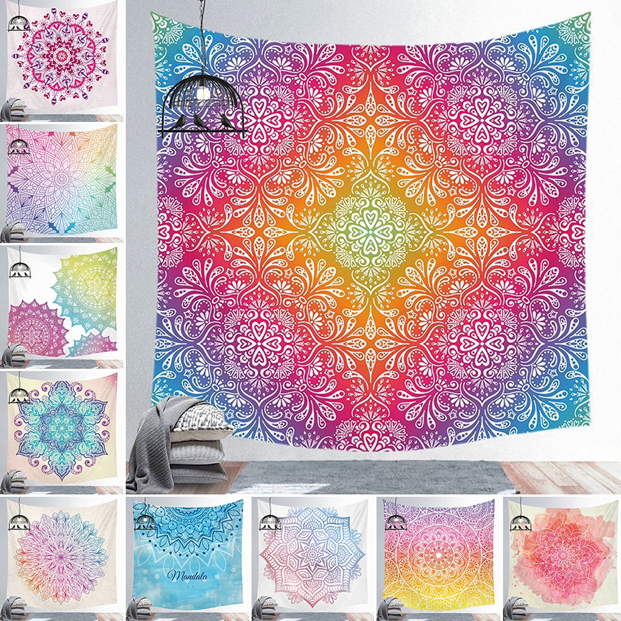 Indian Tapestry Wall Hanging Mandala Boho Wall Tapestry for Home Decor Poster 