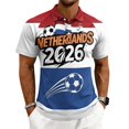 thumbnail image 4 of 2026 Soccer Cup Jersey for Men, Polo Collar Short Sleeve National Flag & Ball Graphic Top - Breathable Fan Shirt for Match Day & Casual Wear Blue M, 4 of 5
