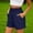 *Navy, variant on ClodeEU Women's Summer Elast Waist Vintage Shorts with Pockets, Casual Loose Short Navy,Womens Plus M
