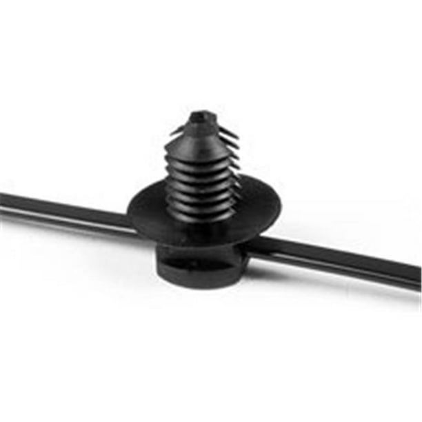 HellermannTyton 11185871 Fir Tree Mount & Cable Tie Black Pack of