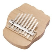 Mini Round Wooden 8 Keys Finger Thumb Piano Musical Instrument NEW Gift On Sale
