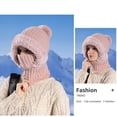 thumbnail image 5 of WEGFTDUOP 3 In 1 Knitted Hat For Women With Scarf And Mask Fall Winter Warm Knitted Ski Scarf And Mask, 5 of 7