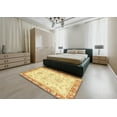 thumbnail image 4 of Ahgly Company Indoor Rectangle Abstract Mustard Yellow Oriental Area Rugs, 5' x 7', 4 of 6