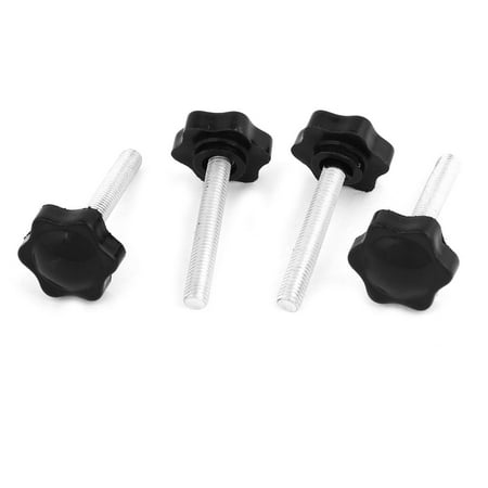 

Unique Bargains M8 x 50mm Male Thread 32mm Star Head Dia Screw On Type Clamping Knob 4 Pcs
