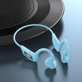 thumbnail image 2 of Open-Ear Bluetooth Bone Conduction Sport Headphones, Sweat Resistant Wireless Earphones for Workouts and Running with Premium Deep Base - Built-in Mic, with Hair Band - Sky Blue, 2 of 9