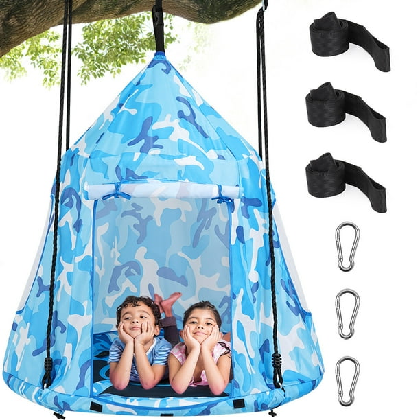 Zupapa Hanging Tree Swing, 2 in 1 Detachable Saucer Tree Swings Play