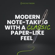 Rocketbook Smart Reusable Flip Notebook - Top bound Executive Size, Black