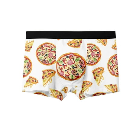 

Men s Novelty Underwear Boxer Briefs Junk Food Pizza Styles Unique pattern Trunks unique gifts for boyfriend Sizes 2XS-6XL