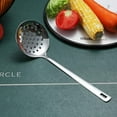 thumbnail image 3 of ReaNea Cooking Skimmer, Stainless Steel Pasta Strainers for Kitchen Slotted Spoon（Silver）, 3 of 8