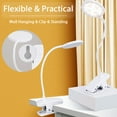 Clip on Light Dimmable Portable Desk Light Mini Clip Lamp, USB Power Small Desk Lamp with Clamp