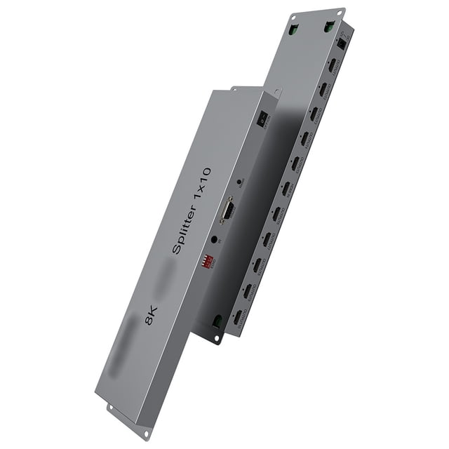 Switcher 8K 1 in 10 Out 2.1 Switcher 10 Port Support 8K 60Hz 4K 120Hz HDCP 2.3 Multi-system Compatibility Supports HDR High Dynamic Imaging EDID Dialling Code Management Control Managemen
