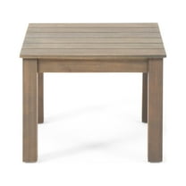 Christopher Knight Home Temecula Outdoor Mid-Century Modern End Table by  - 19.75" W x 19.75" D x 15.00" H Gray Finish
