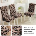 thumbnail image 5 of Chic Leopard Dining Chair Covers 4 Pack Unique Polka Dot Print Washable Polyester Stretch Slipcovers Removable Seat Protector for Classic Dining Room, 5 of 7